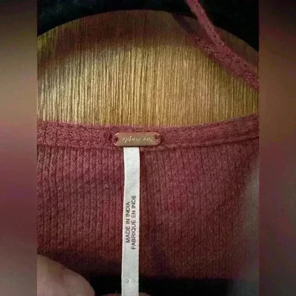 Free People A Little Unruly Top in Red Jasper Size Small - Picture 9 of 10